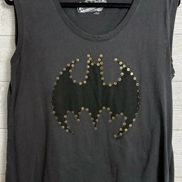 Target Women’s Dark Grey Sleeveless Batman Tee Shirt. Size L - Picture 3 of 4